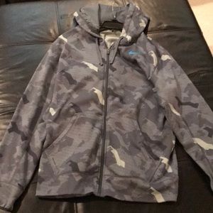 Nike Therma Fit fleece sweatshirt grey camo L